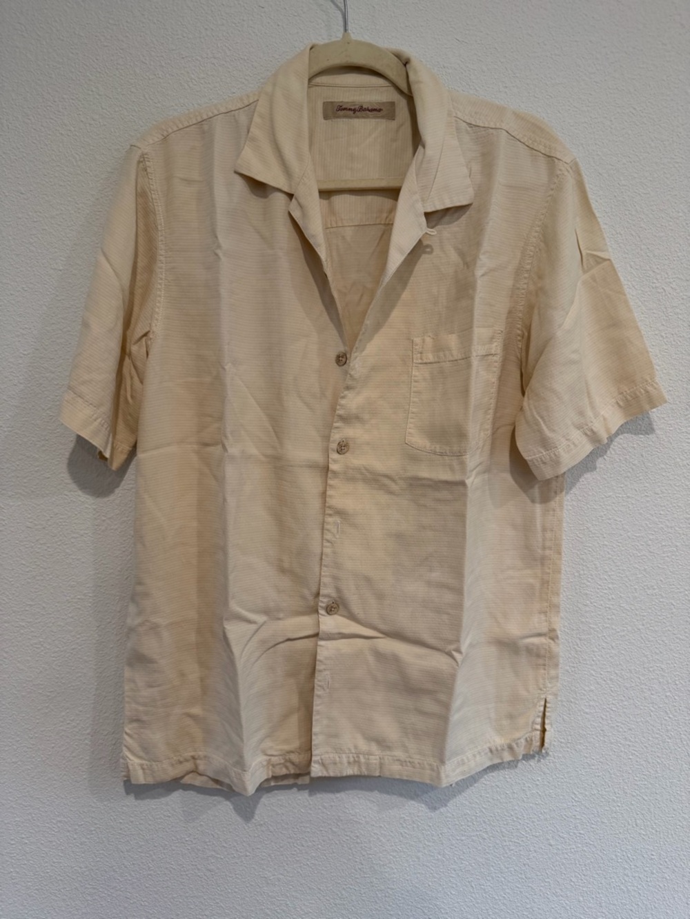 Tommy Bahama Short-Sleeve Button-Down Shirt in Beige